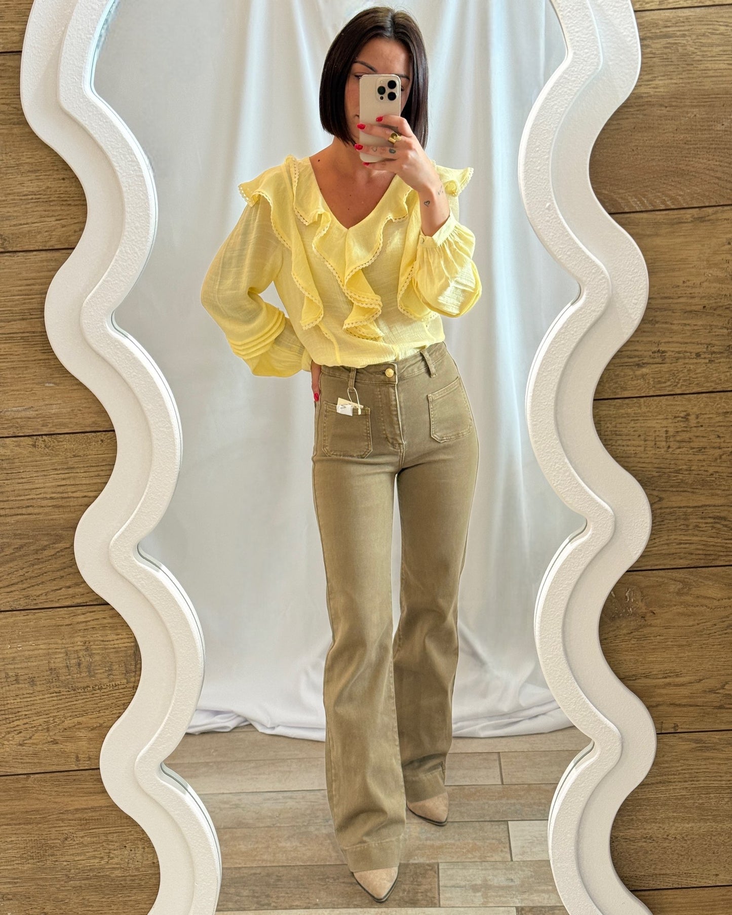 Jean Wide Leg Moka - La maison de Manon