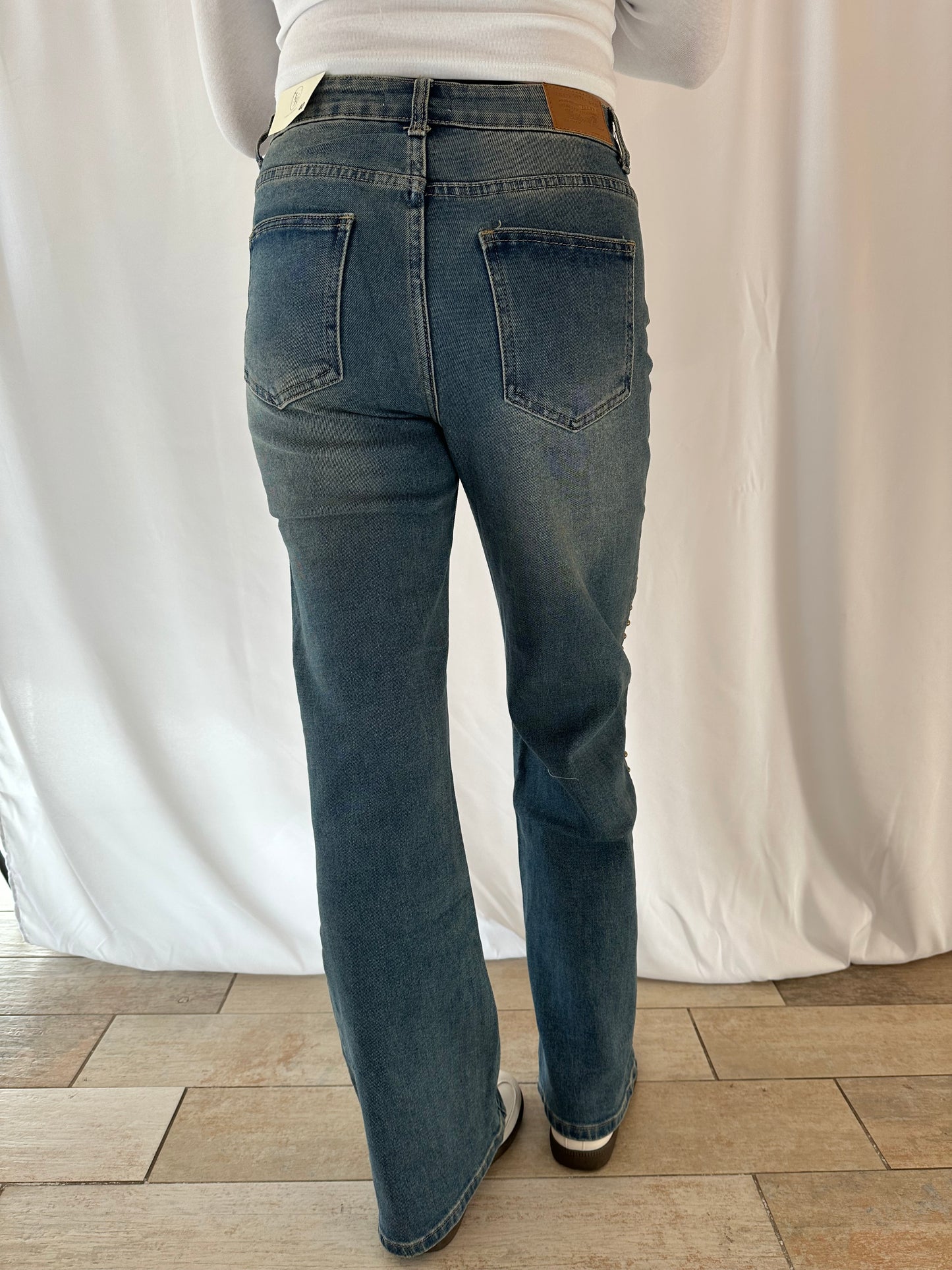 Jean Wide Leg clouté - La maison de Manon