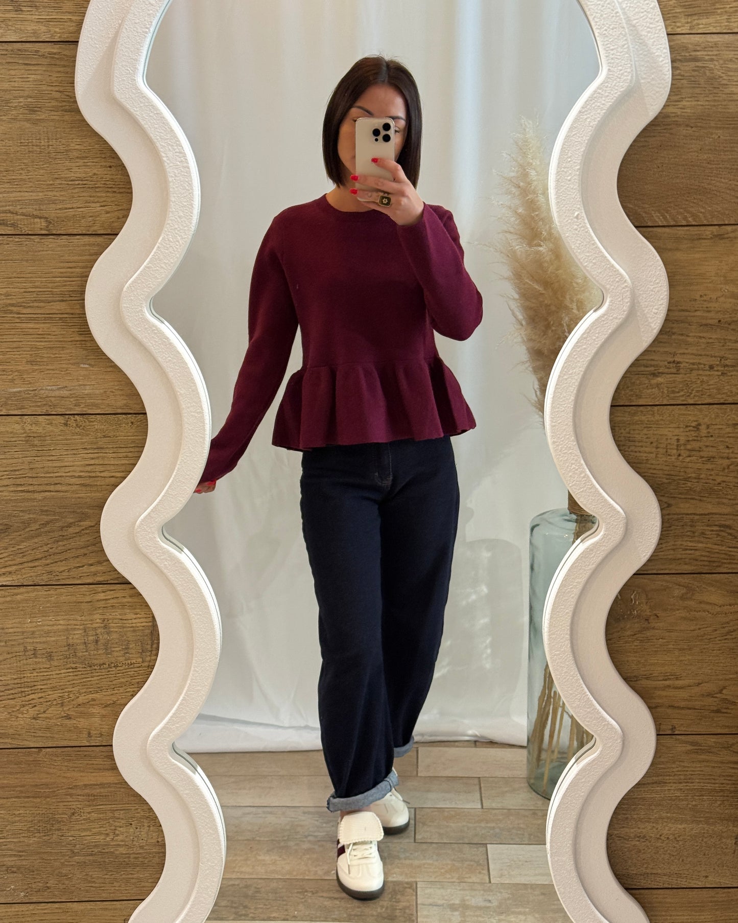 Pull prune coupe basque - La maison de Manon
