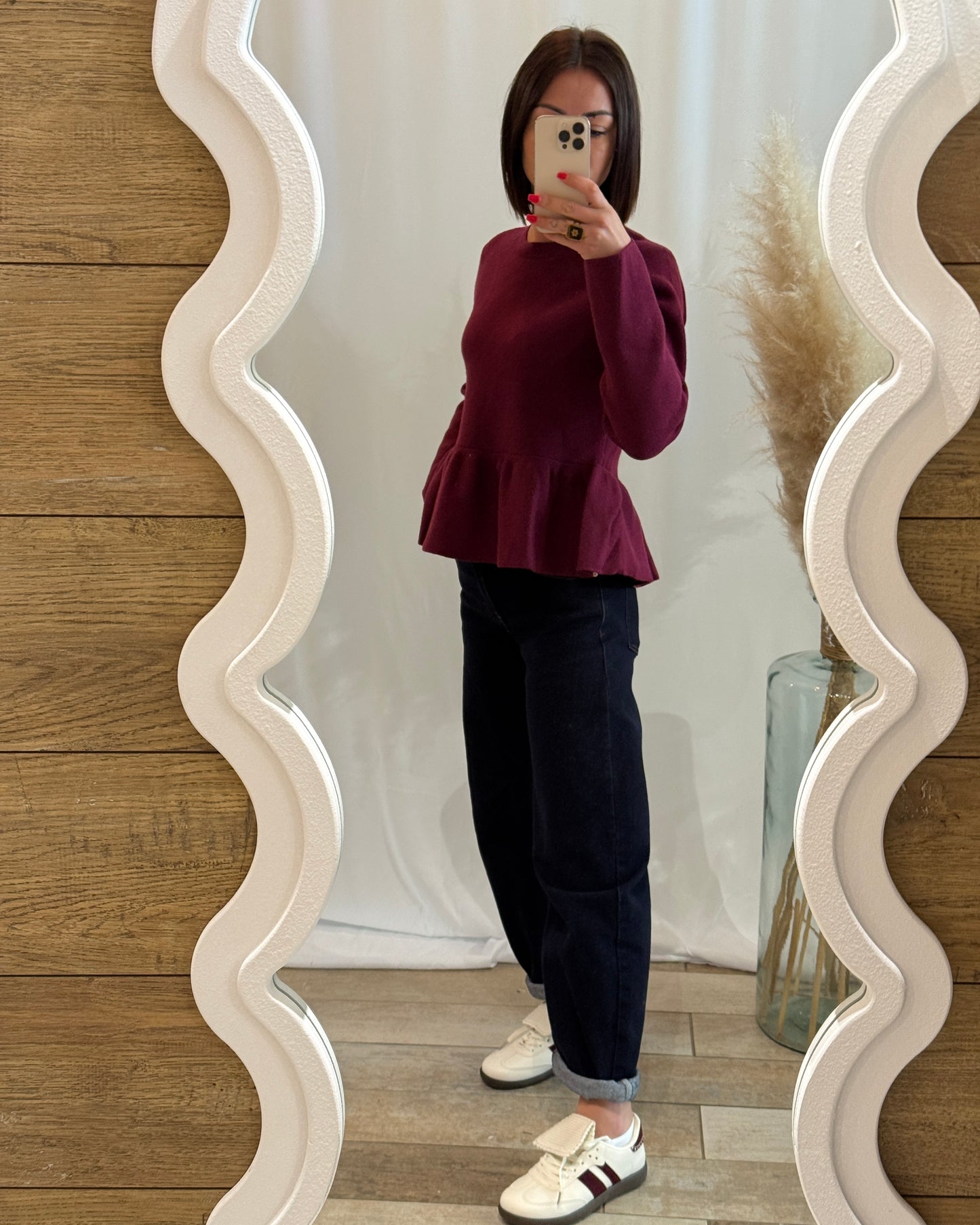 Pull prune coupe basque - La maison de Manon