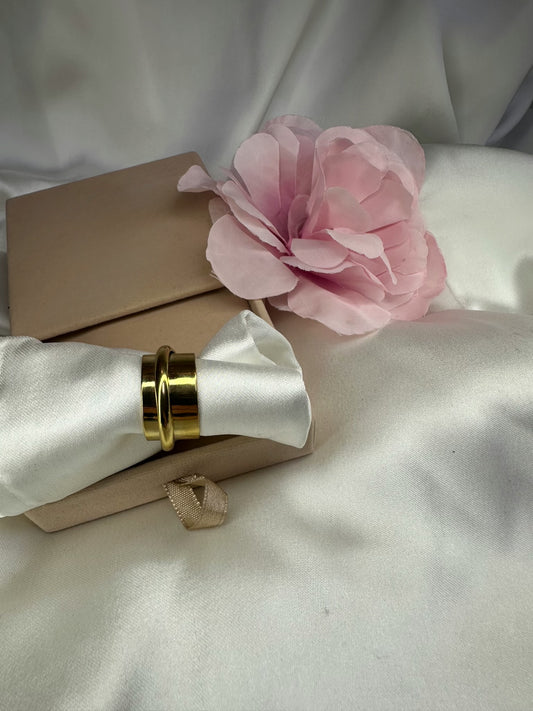 Bague dorée double anneaux - La maison de Manon