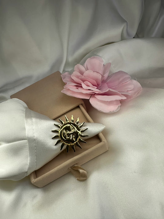 Bague soleil sculpté - La maison de Manon