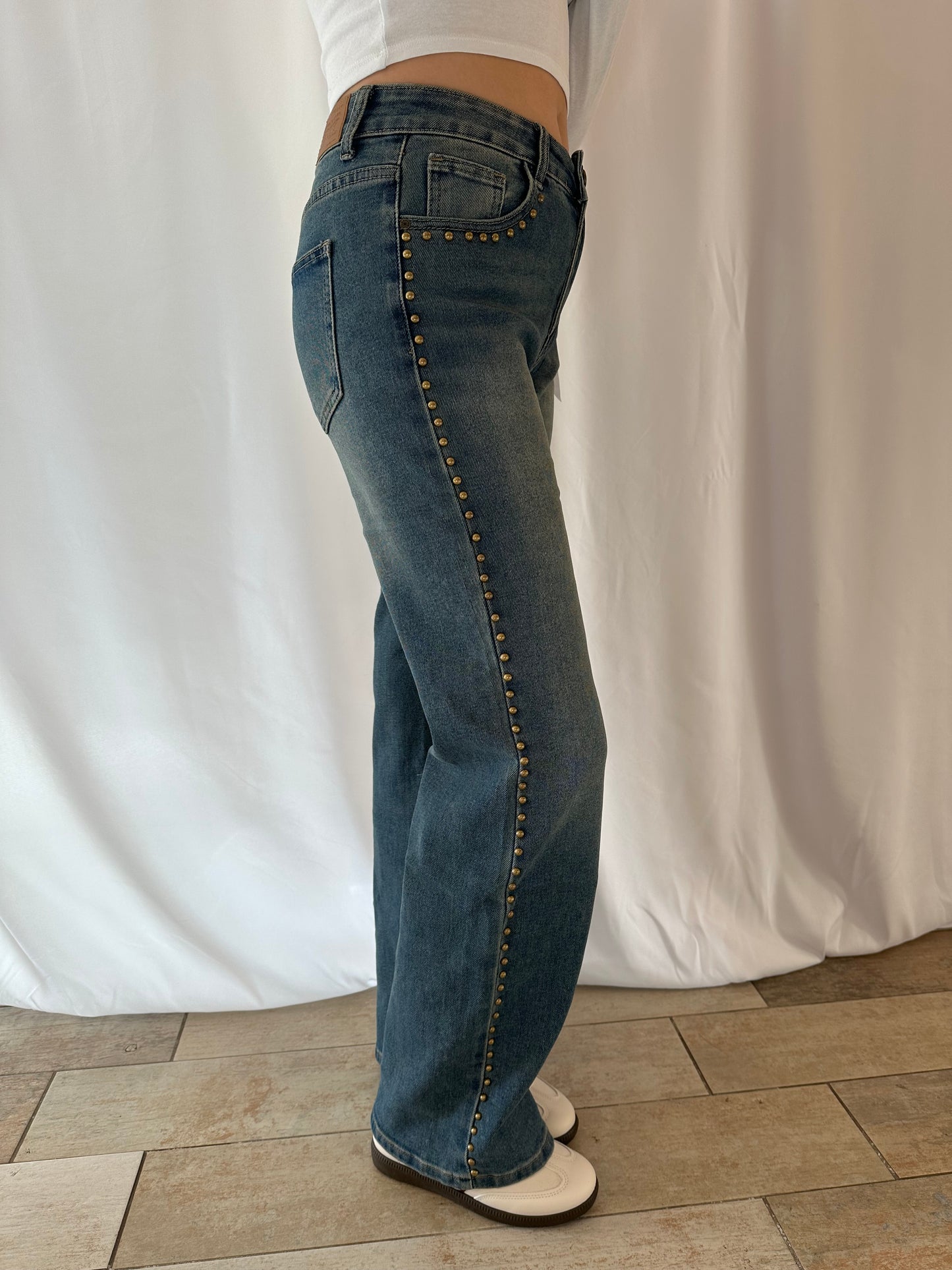 Jean Wide Leg clouté - La maison de Manon