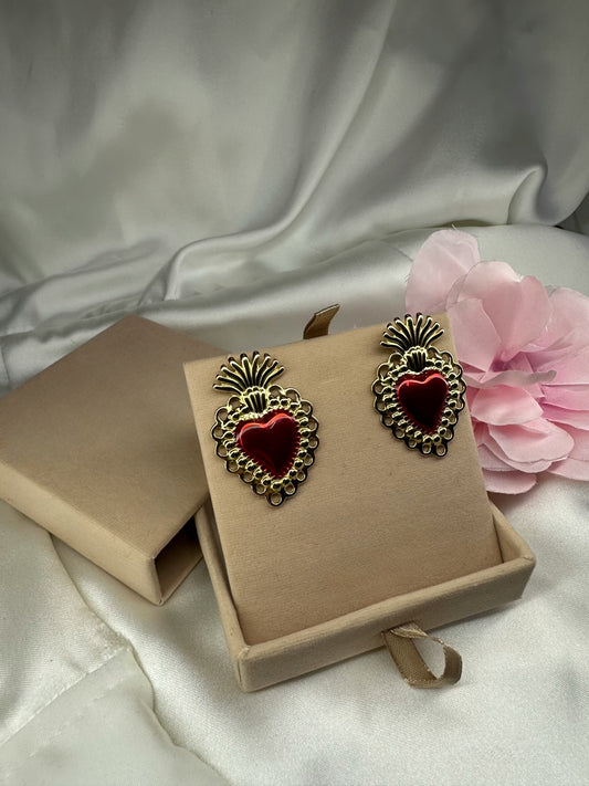 Boucles d’oreilles cœurs - La maison de Manon