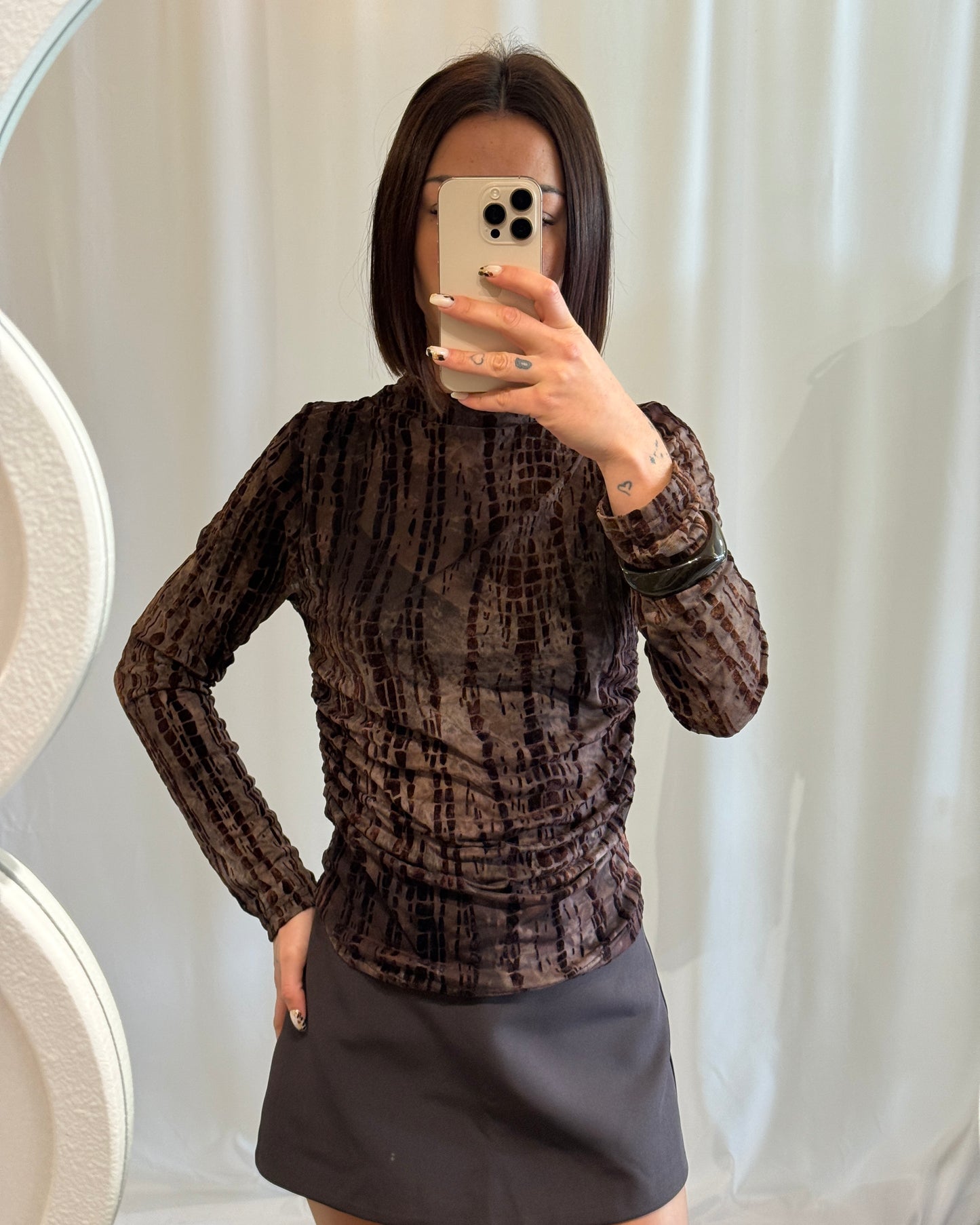 Top effet python marron – La Maison de Manon