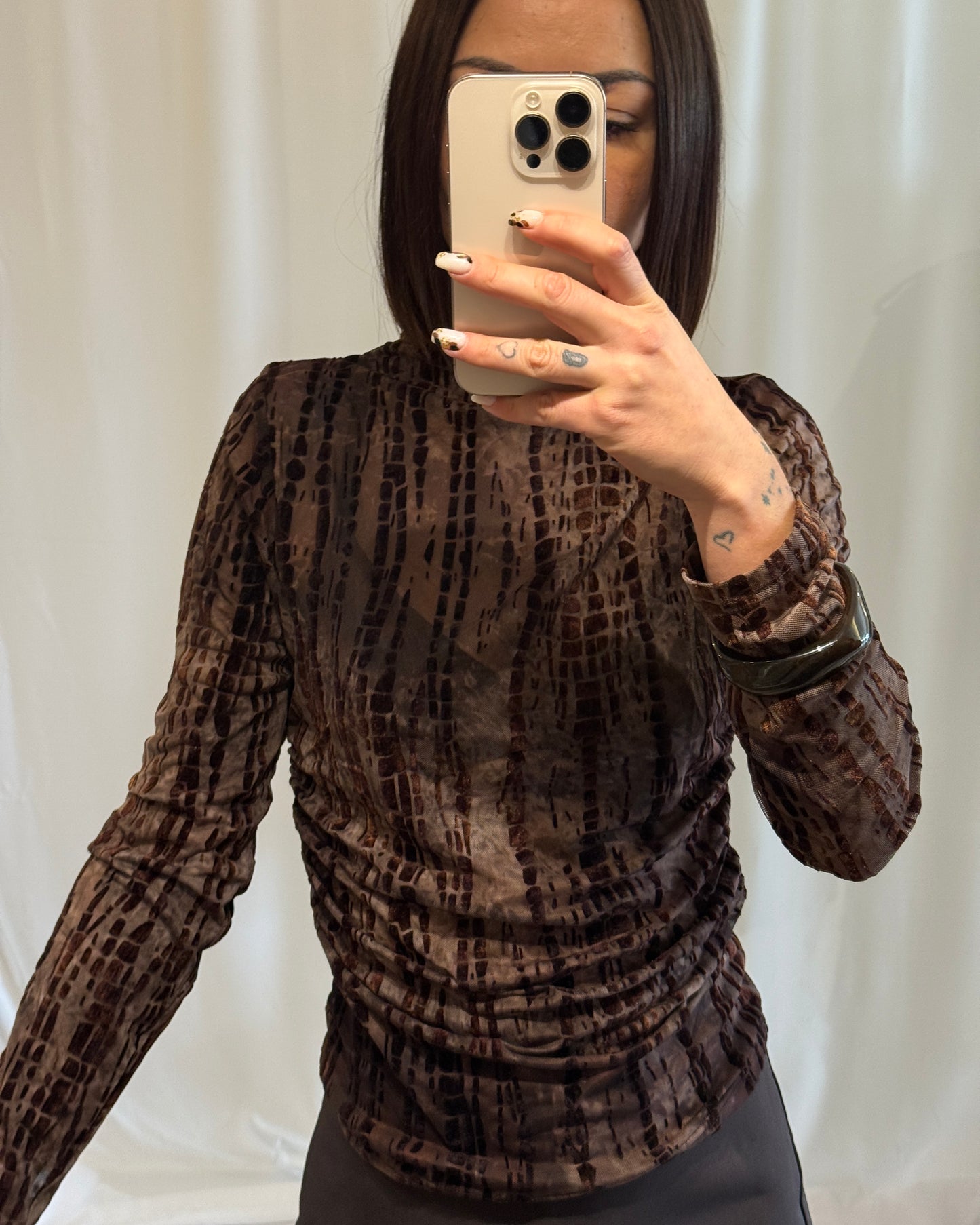 Top effet python marron – La Maison de Manon