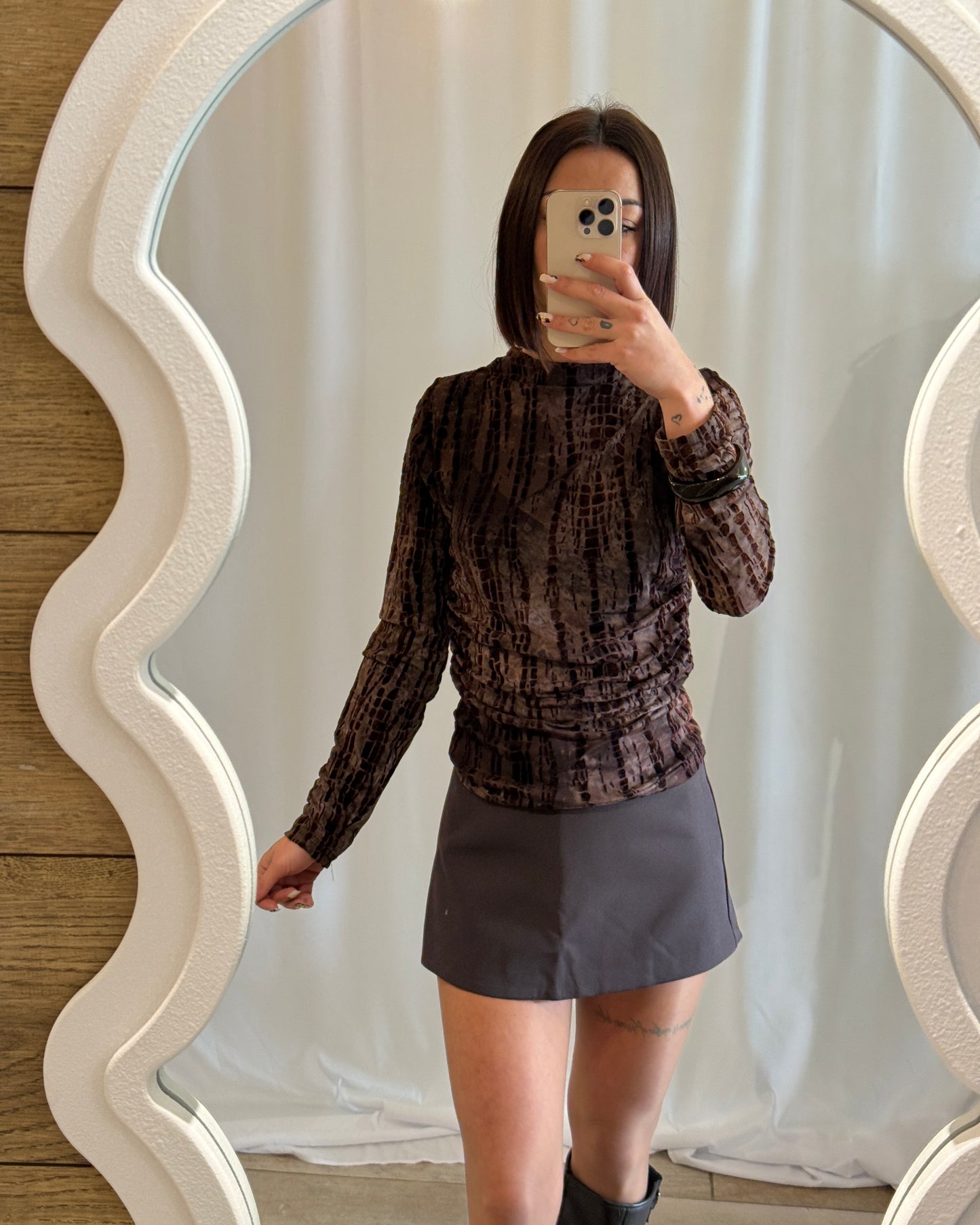 Top effet python marron – La Maison de Manon