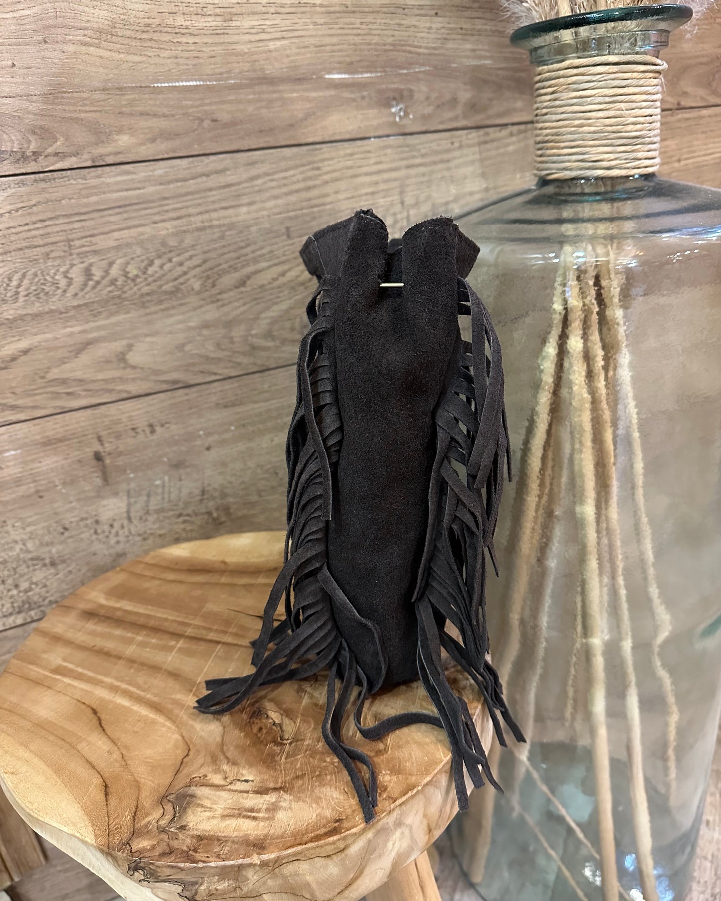 Sac en cuir à franges camel– La Maison de Manon