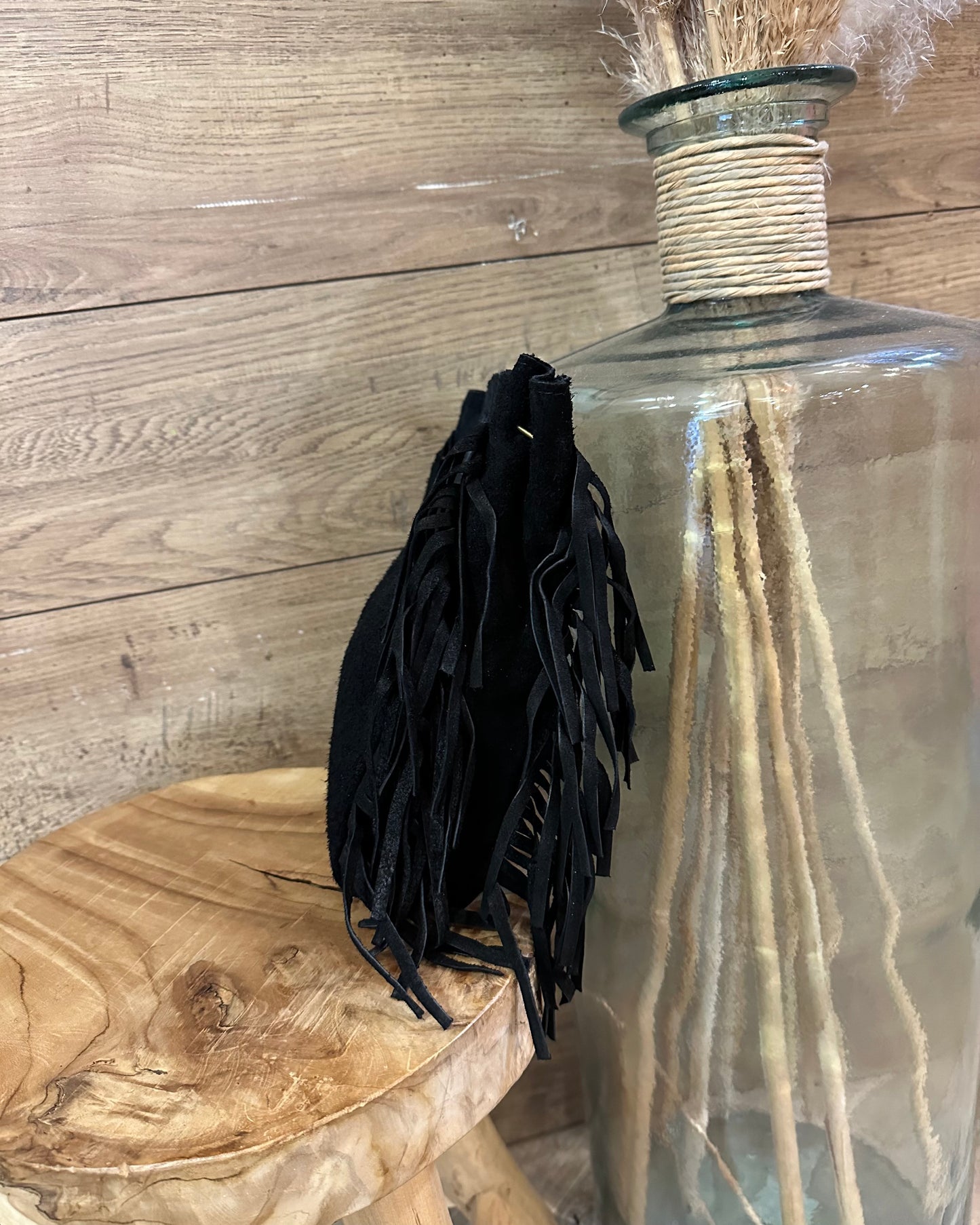 Sac en cuir à franges camel– La Maison de Manon