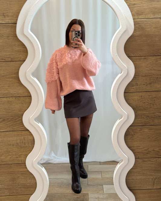 Jupe short chocolat - La Maison de Manon