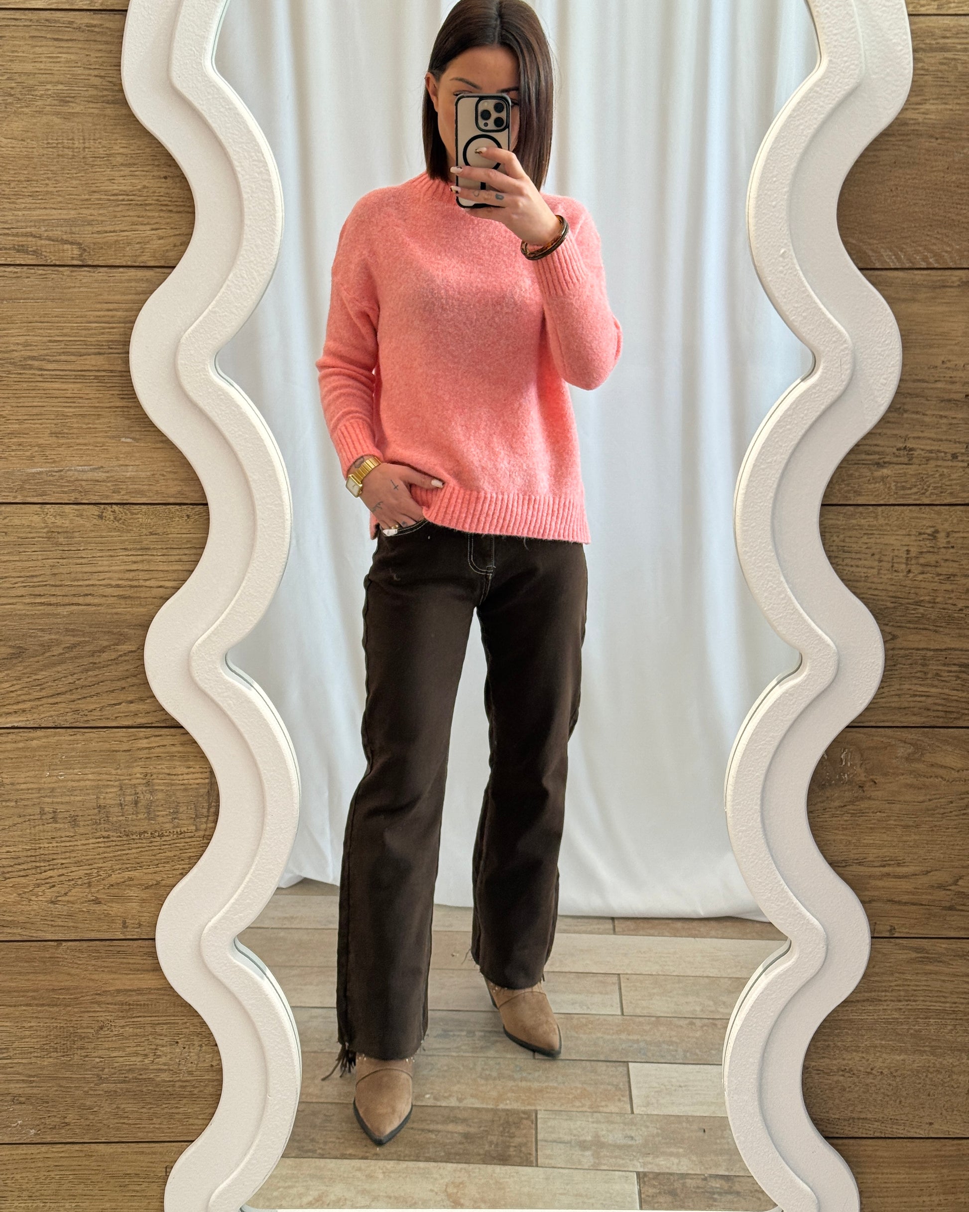 Pull col rond en maille - La maison de manon