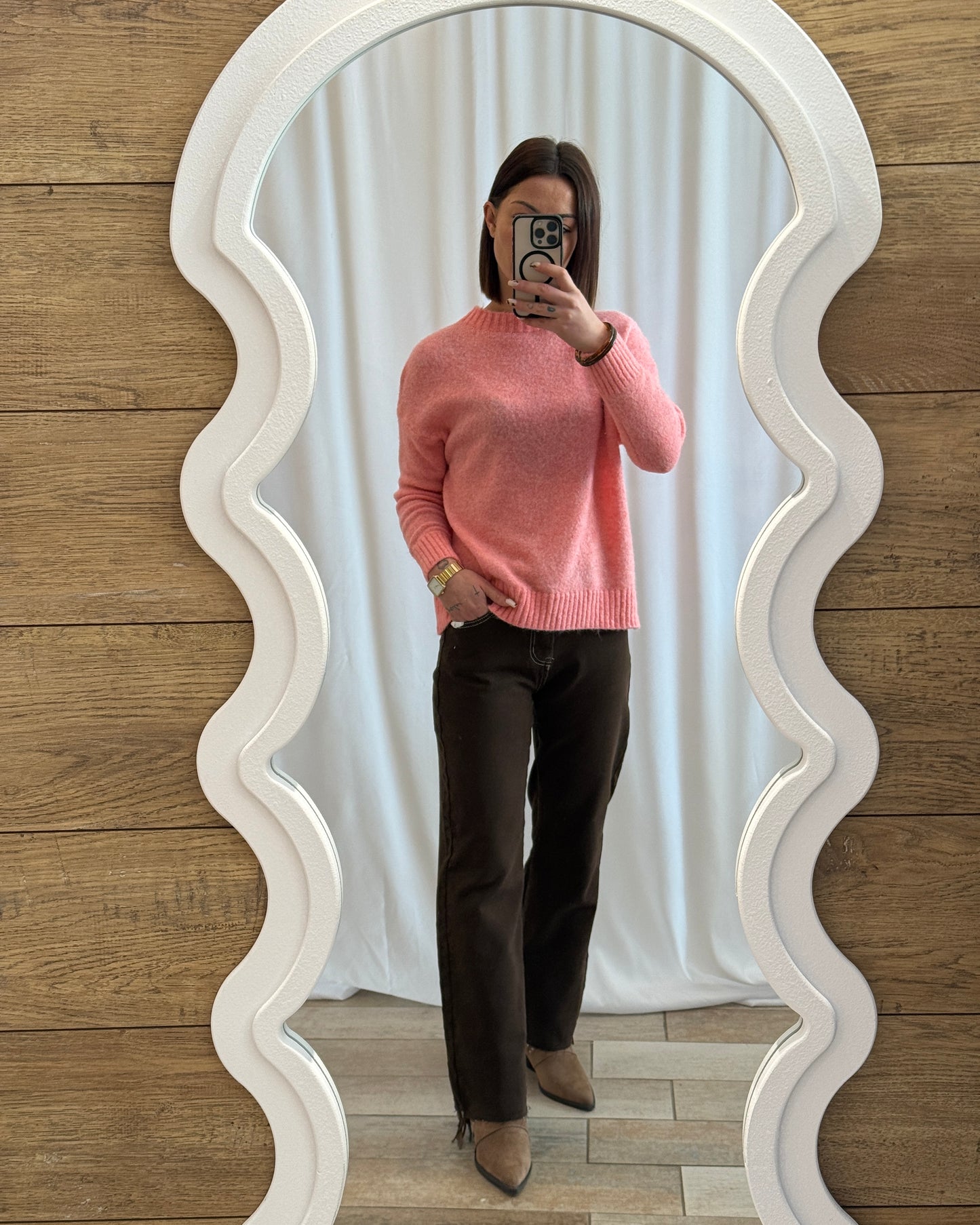 Pull col rond en maille - La maison de manon