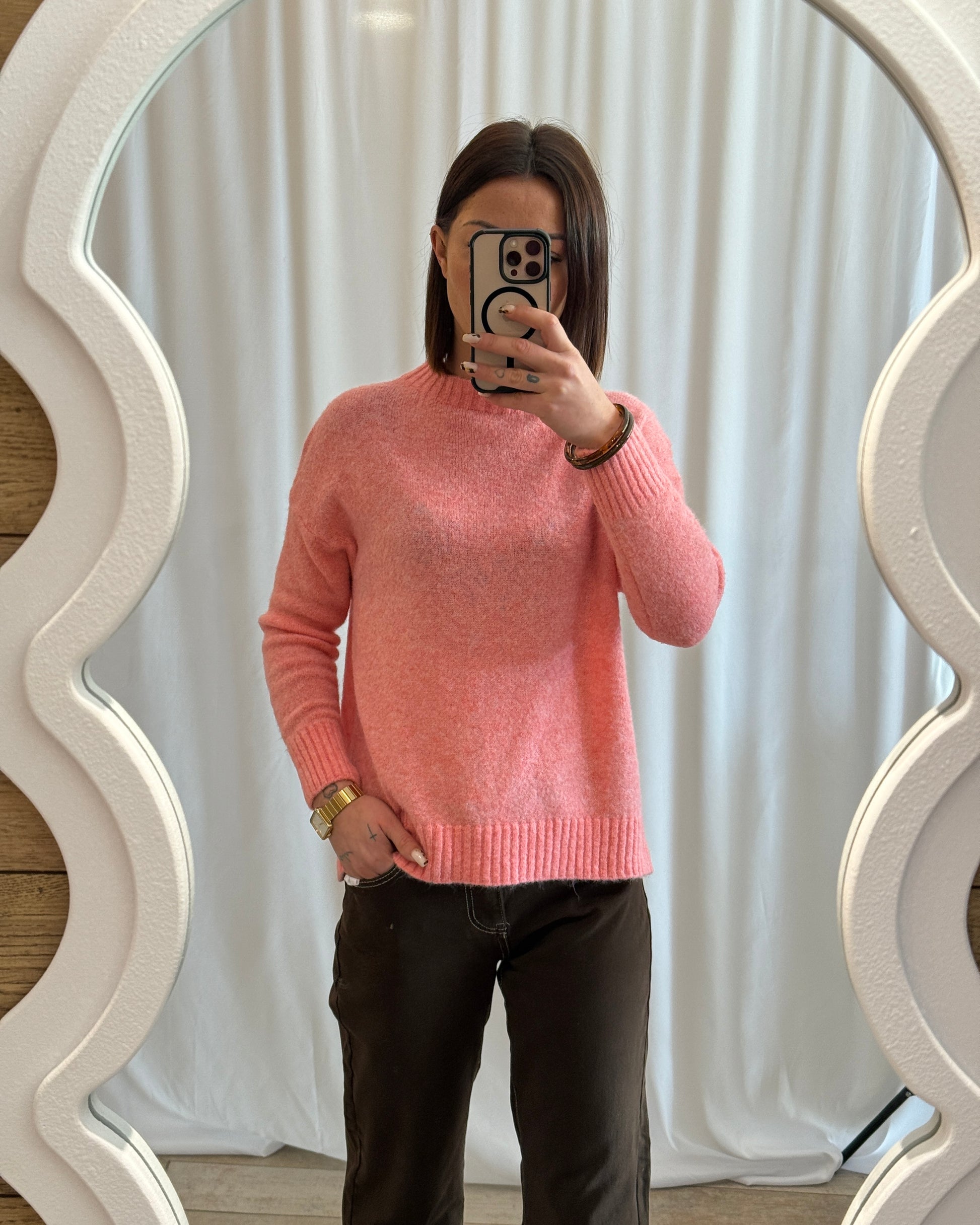 Pull col rond en maille - La maison de manon