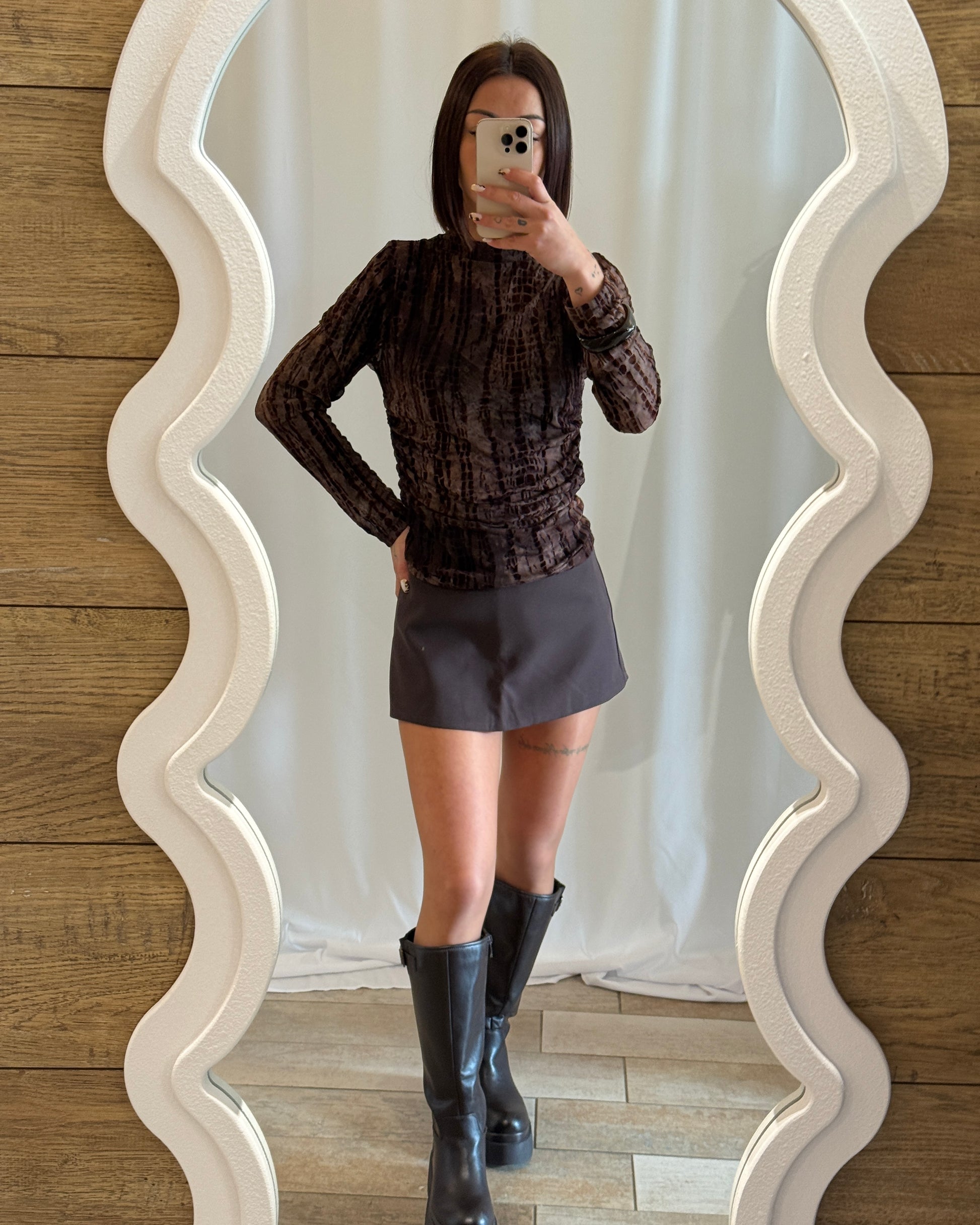 Top effet python marron – La Maison de Manon
