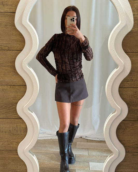 Top effet python marron – La Maison de Manon